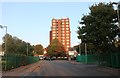 Tower block on Falmouth Road, Leicester