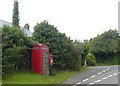 Telephone box and postbox, Sampford Courtenay