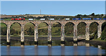 NT9953 : The Royal Border Bridge at Berwick-upon-Tweed by Walter Baxter