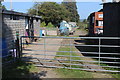 Footpath from Church Road through farm yard