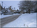 Chequers Inn, Church Road, Churchill in snow