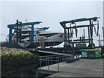 SY6874 : Big boat lift, Portland Marina by Katherine Stott