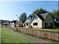 Newly completed houses at the end of Marshfield Road