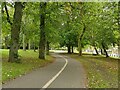 Woodhouse Moor: perimeter path alongside Moorland Road