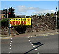 SO0428 : Kitchen Sale Now On banner, Free Street, Brecon by Jaggery