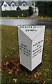 Old Milepost by the B5077 in Crewe Green