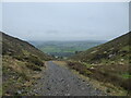 Track descending the valley