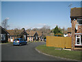 Single-storey houses, Sydnall Close, viewed across Tynsall Avenue, Webheath, Redditch