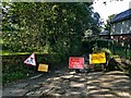 SD9926 : Road Closed Ahead - Mayroyd Lane near Hebden Bridge railway station by Phil Champion