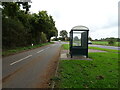 Bus stop and shelter on The Street, Sculthorpe