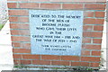 TM3591 : Broome War Memorial in Sun Road by Adrian S Pye