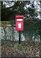 Elizabeth II postbox on National Cycle Route 1, Crabbe Castle