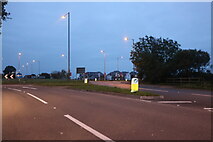 SP3794 : Roundabout on Watling Street north of Nuneaton by David Howard