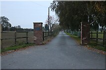 SP3495 : The entrance to Glebe Farm, Fenny Drayton by David Howard