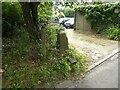 ST5409 : County boundary stone by Yeovil Road by David Smith