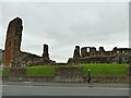 NY5129 : Penrith castle from across the road by Stephen Craven