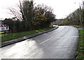 Towards a bend in Bryn Road, Tondu