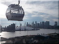 Emirates airline cable car - looking towards the O2