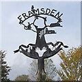 TM1959 : Framsden village sign by Adrian S Pye