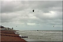 TQ7808 : Kite surfer at St Leonards Beach by Oast House Archive