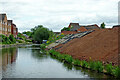 Canal and new building in Kidderminster, Worcestershire