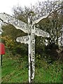 Road sign at Chawleigh Week Cross