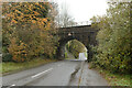 Railway bridge on the B6001 leaving Hathersage