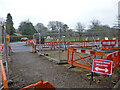 Road works at Steers Lane - Radford Road junction, 2015