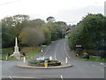 SZ3286 : Roundabout and War Memorial in Totland by Malc McDonald