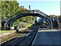 SD3484 : Haverthwaite station - footbridge by Stephen Craven