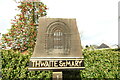 TM3394 : Thwaite St. Mary village sign by Adrian S Pye
