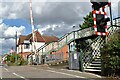 Footbridge and level crossing at Trimley station