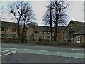 SE2434 : Former school gates, Stanningley Road by Stephen Craven