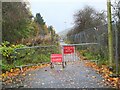 Footpath closed near Tweedbank station