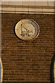 TR3470 : Margate railway station frontage: sculpted roundel by Christopher Hilton