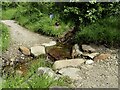 NN1568 : The path crosses a mountain stream by Steve Daniels
