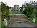 SD1096 : Steps with ornate gates at Muncaster by Stephen Craven