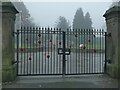 SE2435 : Bramley park gates with poppies by Stephen Craven