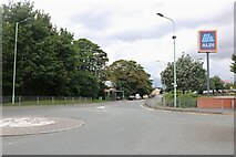 TL6745 : Roundabout on Lord's Croft Lane, Haverhill by David Howard