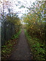 Path alongside playing fields