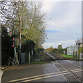 Fulbourn: west from Teversham Road level crossing