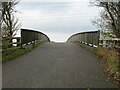 NZ2373 : A1 Road Overpass, Seaton Burn by Geoff Holland