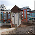 Derelict building seen from Charlotte Street, Birmingham