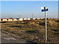 SS8276 : National Cycle Network Route 88 signage at the former Sandy Bay Caravan Park by eswales
