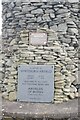 NT7663 : Whiteburn Airfield memorial cairn by Richard Webb