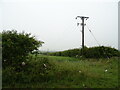 Electricity supply pole off Main Road, Belchford 