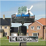 TM1686 : The Tivetshalls village sign by Adrian S Pye