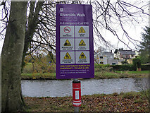 H4772 : Notice, Riverside Walk, Cranny Bridge Car Park, Riverview Road by Kenneth  Allen