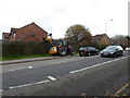 SO8754 : Newtown Road and hedge trimming, Worcester by Chris Allen