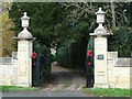 Gate piers to Beckford Hall